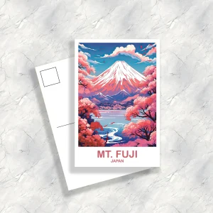 Mt.Fuji Travel Postcard, Japan Wall Art Postcard, Travel Wall Art, Landscape Travel Art Postcard, Japan Travel Postcard