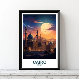 Cairo Travel Wall Art, Egypt Skyline, Digital Cairo Egypt Wall Art, City Skyline Art, Travel Art, Printable Africa Travel Art [DIGITAL DOWNLOAD ONLY]