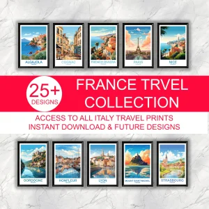 25+ France Travel Digital Poster BUNDLE